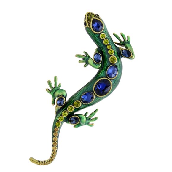 Large Lizard Crystal Brooch / Necklace Pendant - Picture 6 of 10